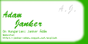 adam janker business card